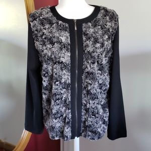 Alfred Dunner super soft faux fur jacket/sweater